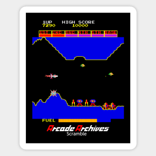 Mod.3 Arcade Scramble Space Invader Video Game Magnet